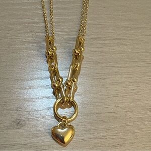 18k Gold plated  Heart Pendant Necklace